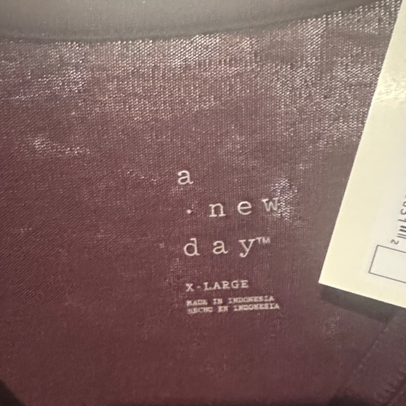 a new day Women's Long Sleeve Top - Dark Burgundy - Picture 2 of 3